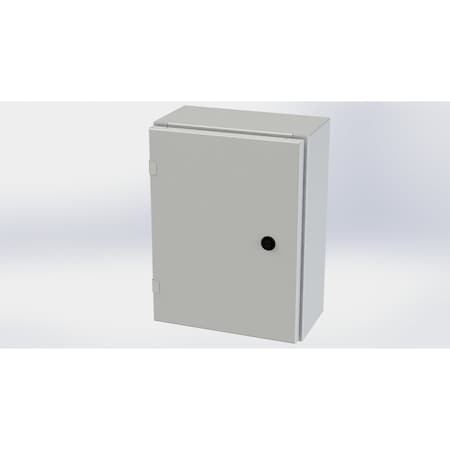 Saginaw Control & Engineering 1/4 Turn Latch Electrical Enclosures, 16 in H, 6 in D, 12 in W, NEMA 3R, 4, 12, 13, Carbon Steel SCE-16EL1206LPLG